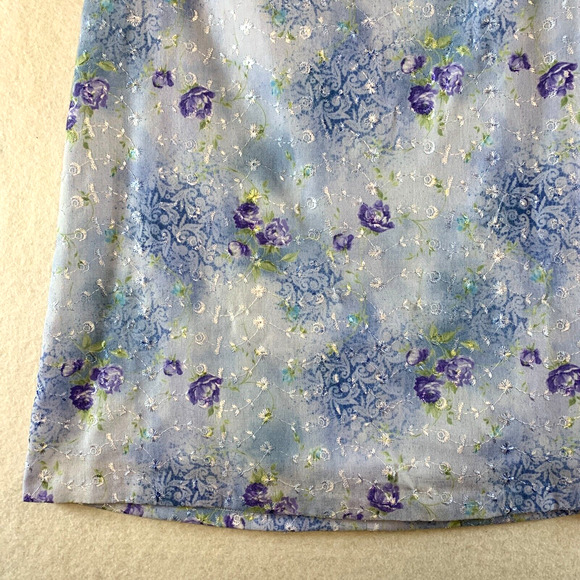 Vintage Y2K 90s Womens Mini Skirt Sz Purple Fairy Softgirl Coquette Cottage - Picture 3 of 10